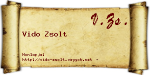 Vido Zsolt névjegykártya