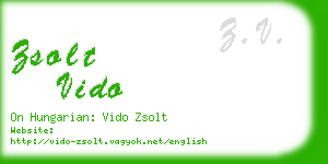 zsolt vido business card